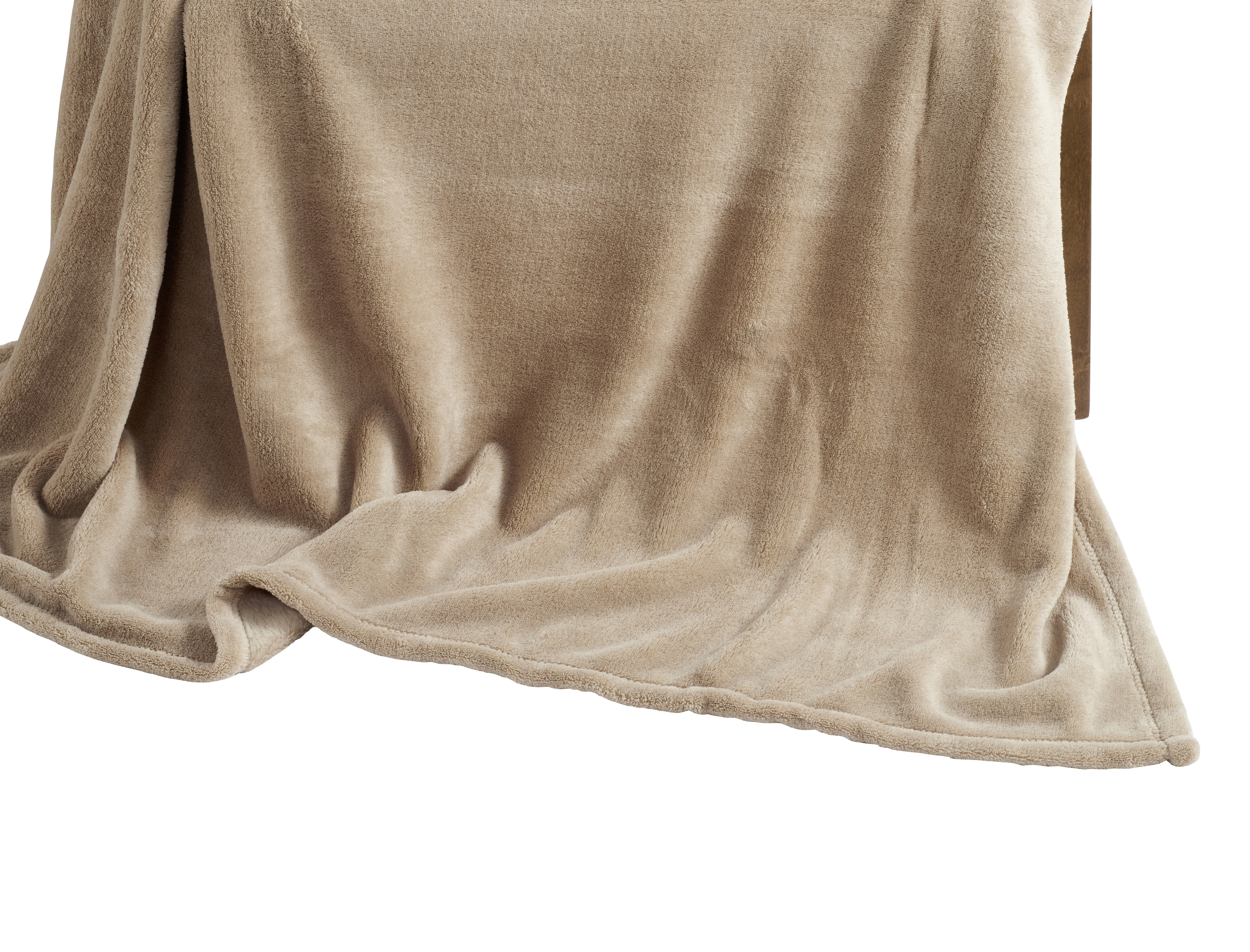 TEX HOME Plaid microfibra singolo, beige chiaro