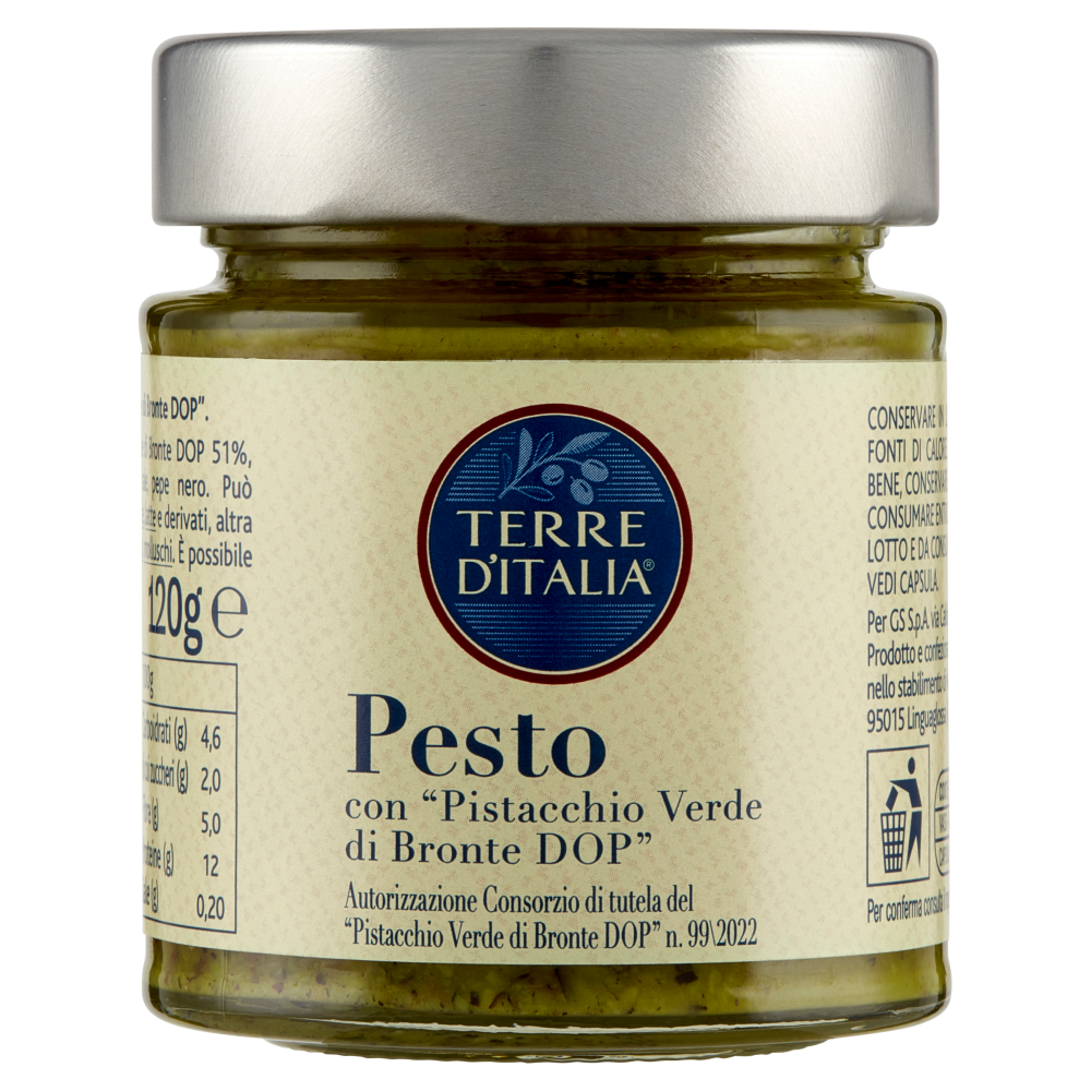 Terre d'Italia Pesto con "Pistacchio Verde di Bronte DOP" 120 g