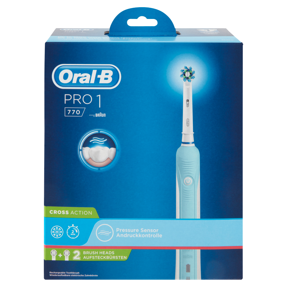 Oral-B Power Spazzolino Elettrico Ricaricabile Pro 1 770 Cross Action