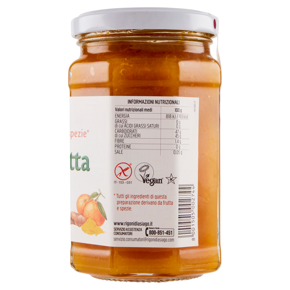 Rigoni di Asiago Fiordifrutta Mandarino e curcuma bio 340 g