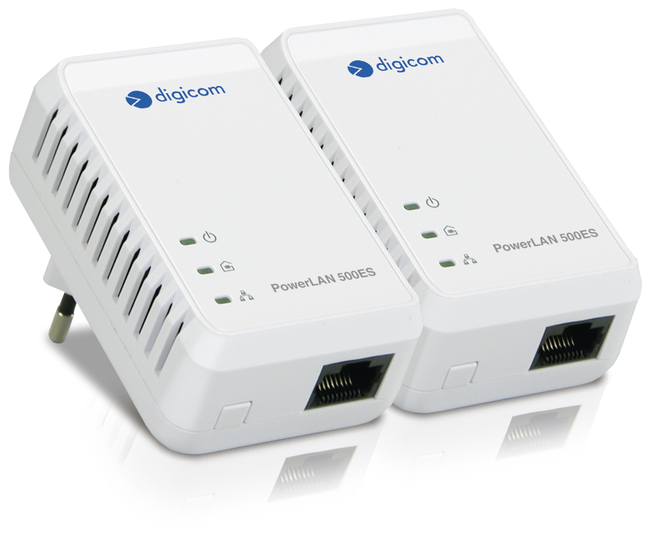 Digicom PL502E-A02 500 Mbit/s Collegamento ethernet LAN Bianco 2 pz