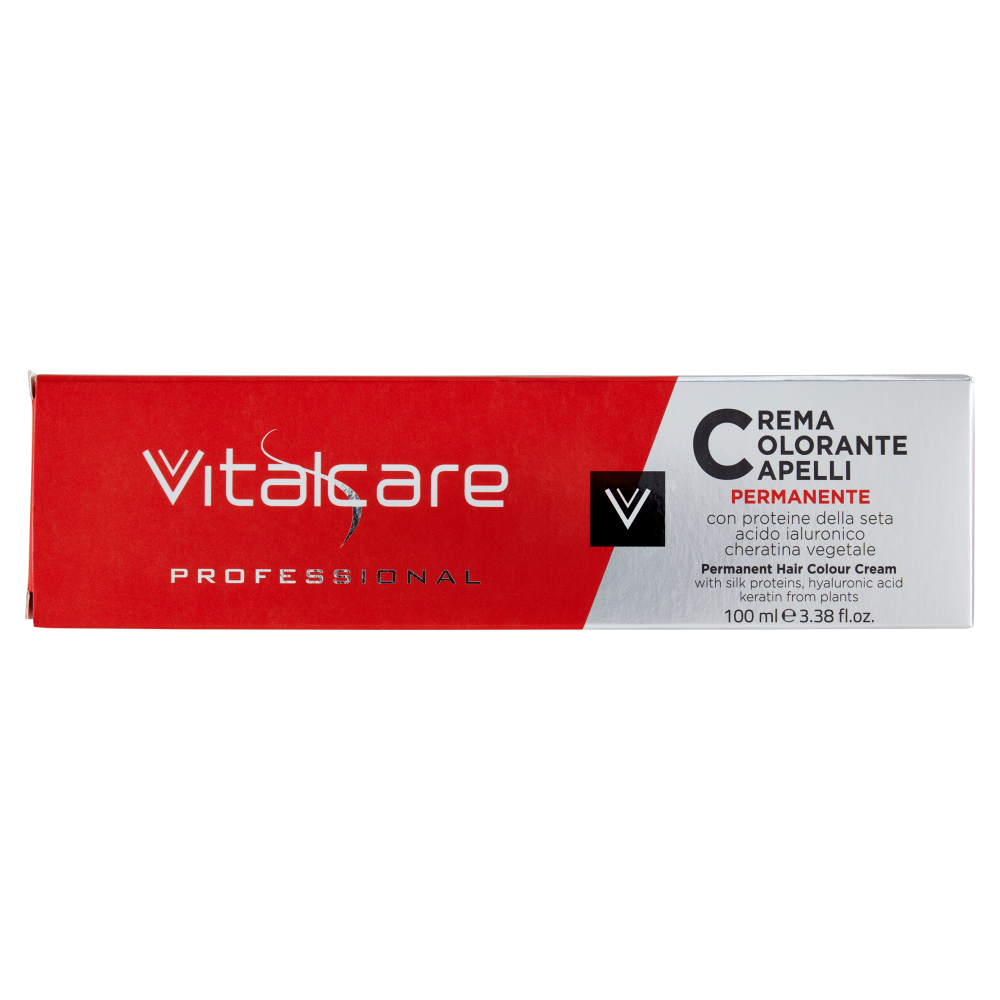 Vitalcare Professional Crema Colorante Capelli Permanente 4/00 Castano 100 ml