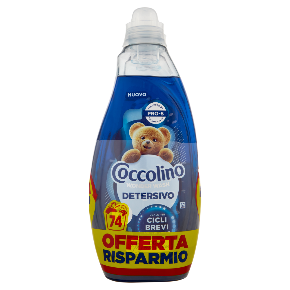 Coccolino Wonder Wash Detersivo Odor Protection 2 x 37 Lavaggi 2 x 1480 ml