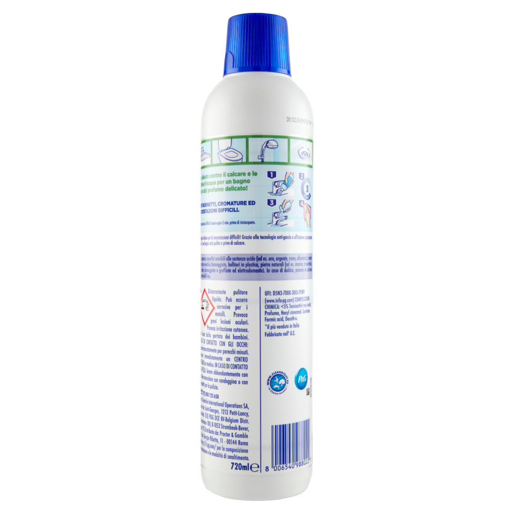 Viakal Detersivo Anticalcare Bagno e Cucina Igienizzante Liquido 720 ml