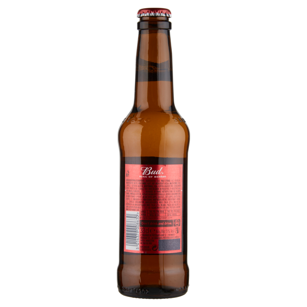 BUD Birra lager americana bottiglia 33cl