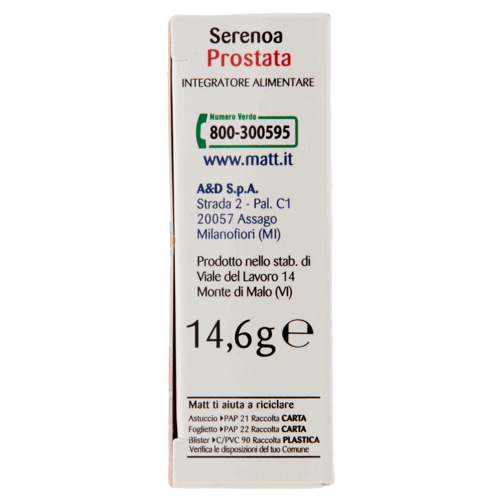 Matt Divisione Pharma Serenoa Prostata 20 capsule 14,6 g