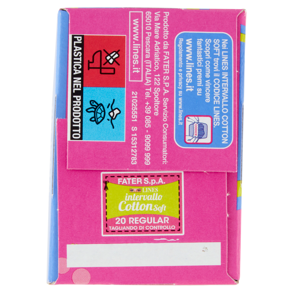 Lines intervallo Cotton Soft Fresh proteggislip Regular Disteso 20 pz
