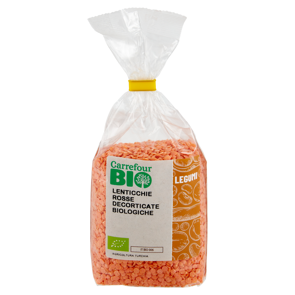 Carrefour Bio Lenticchie Rosse Decorticate Biologiche 350 g