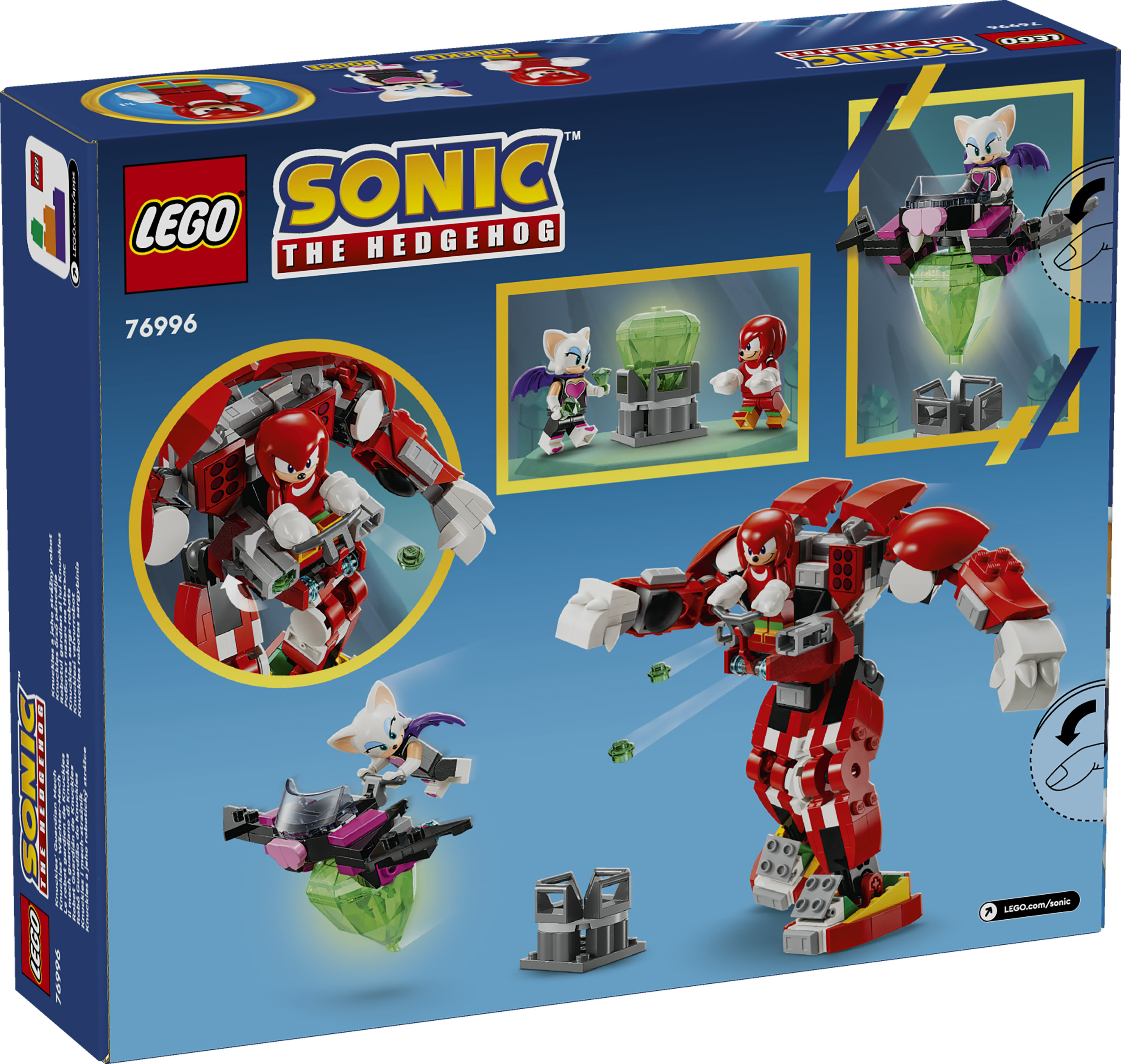 LEGO Sonic the Hedgehog 76996 Il Mech Guardiano di Knuckles, Giochi per Bambini da 8 Anni in su con Personaggi del Videogioco