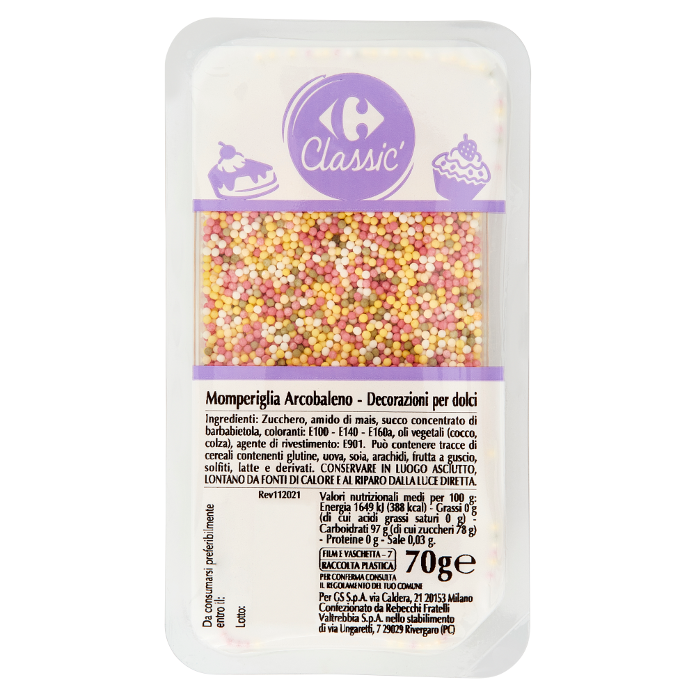 Carrefour Classic Momperiglia Arcobaleno 70 g