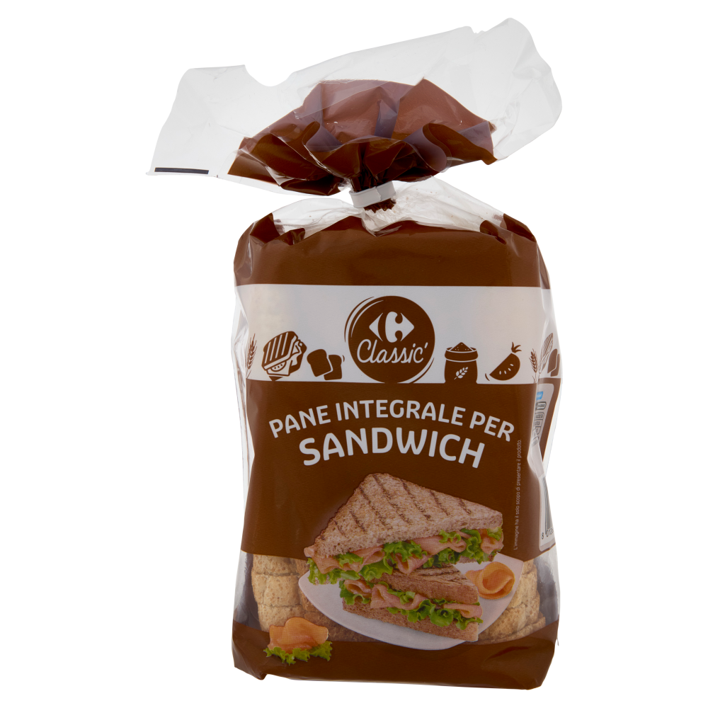 Carrefour Classic Pane Integrale per Sandwich 550 g
