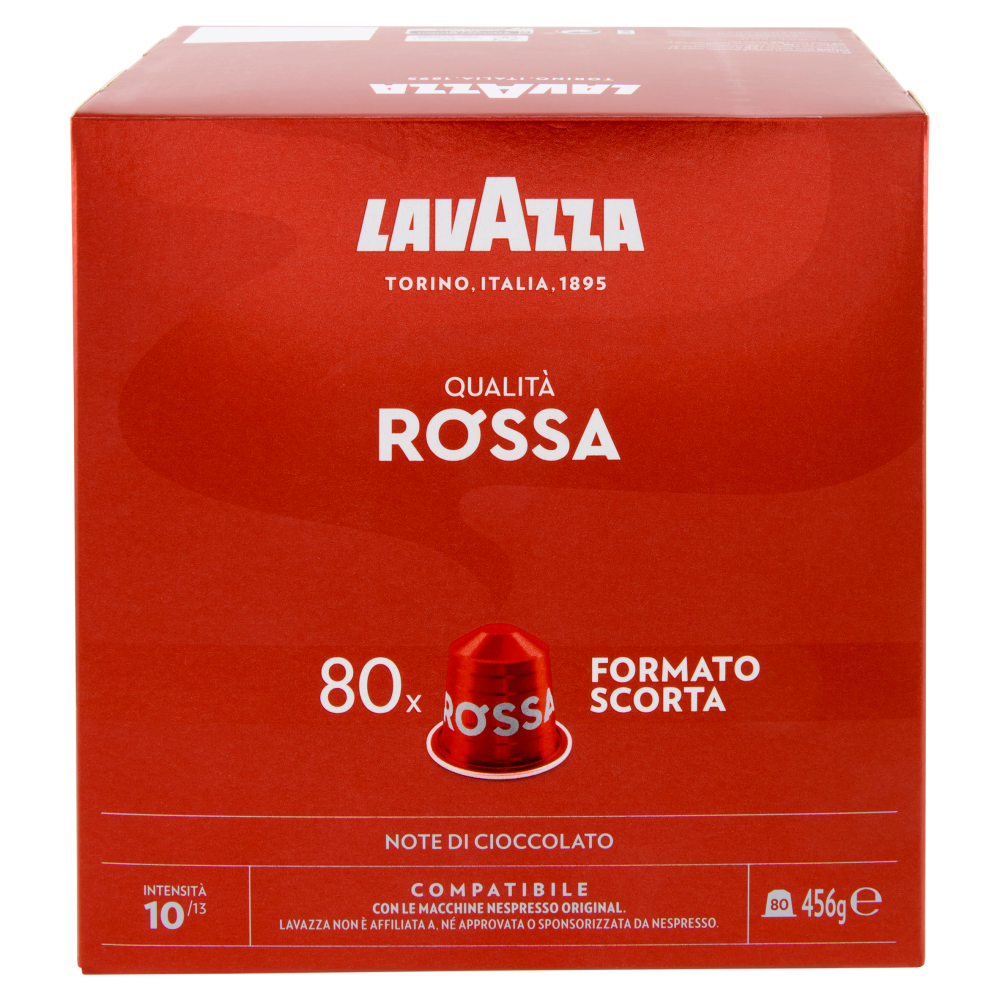 Lavazza Qualit&agrave; Rossa Compatibile con Nespresso Original 80 Capsule 456 g