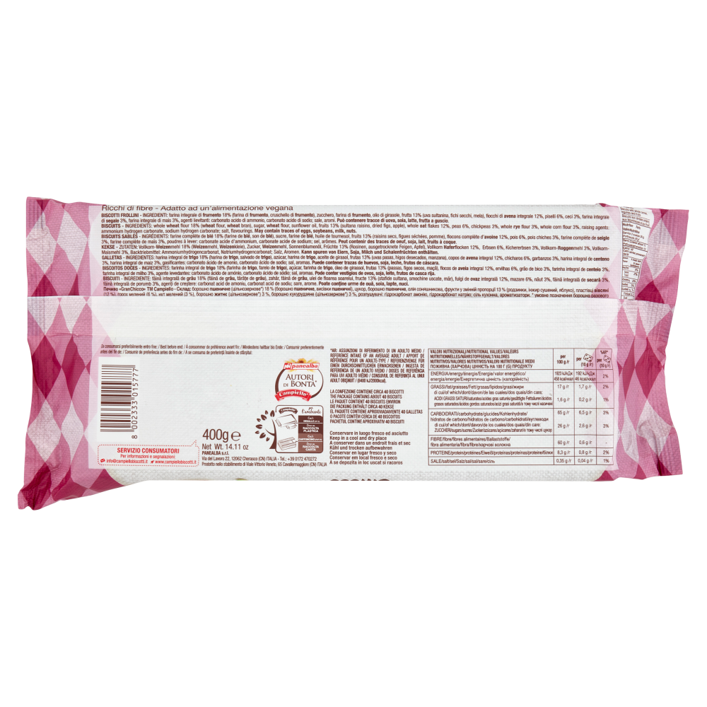 Campiello Gran Chicco Cereali Integrali con Legumi e Frutta 400 g