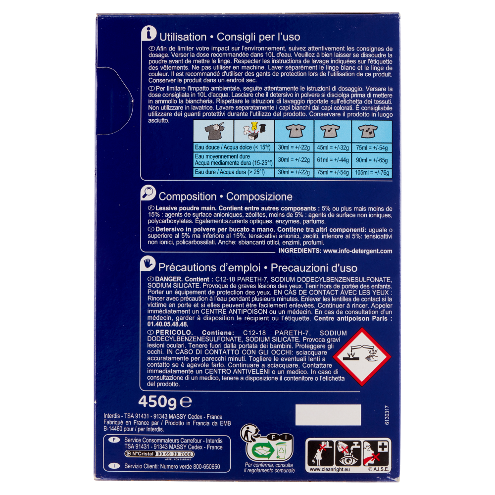 Carrefour Expert Express Bucato a Mano 450 g