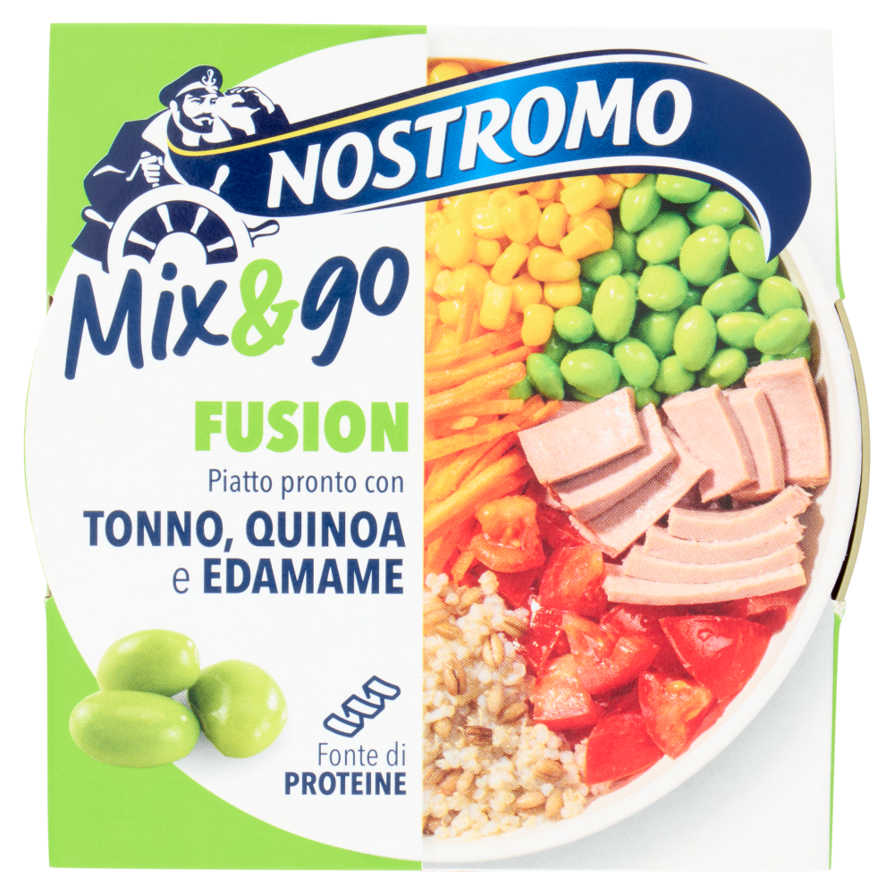 Nostromo Mix&go Fusion Piatto pronto con Tonno, Quinoa e Edamame 190 g