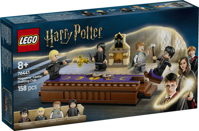 LEGO Harry Potter Castello di Hogwarts Club dei Duellanti con Funzione di Ribaltamento e 4 Minifigure, Regalo per Bambini 8+