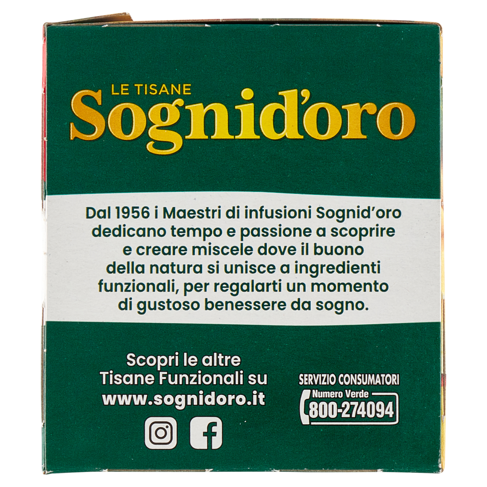Sognid'oro le Tisane Melatonina con Mango e Vaniglia + 1 mg di Melatonina bustine 16 x 2 g