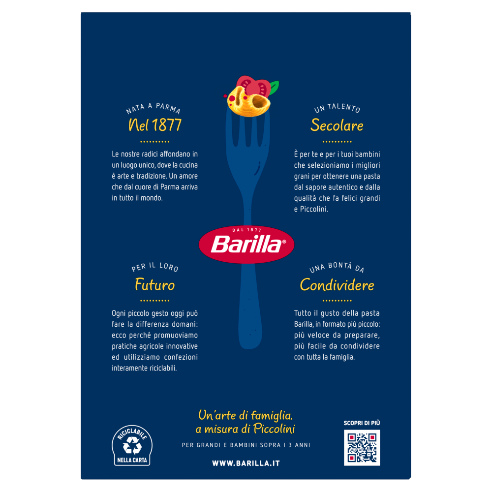 Barilla Pasta Piccolini Mini Pipe Rigate 500g