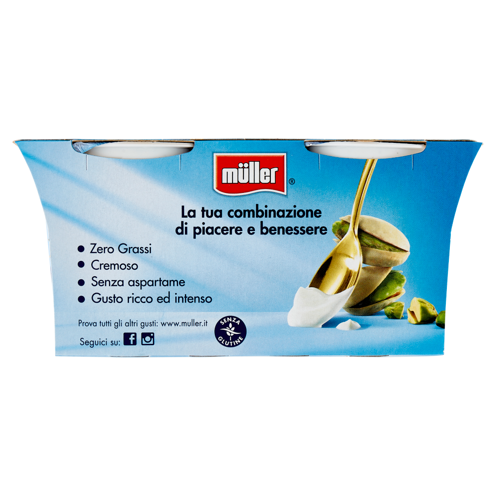 müller Yogurt Zero% Grassi Pistacchio 2 x 125 g