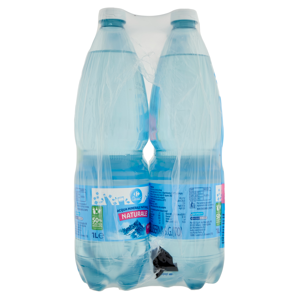 Carrefour Classic Naturale Acqua Minerale Naturale Monviso 6 x 1 L