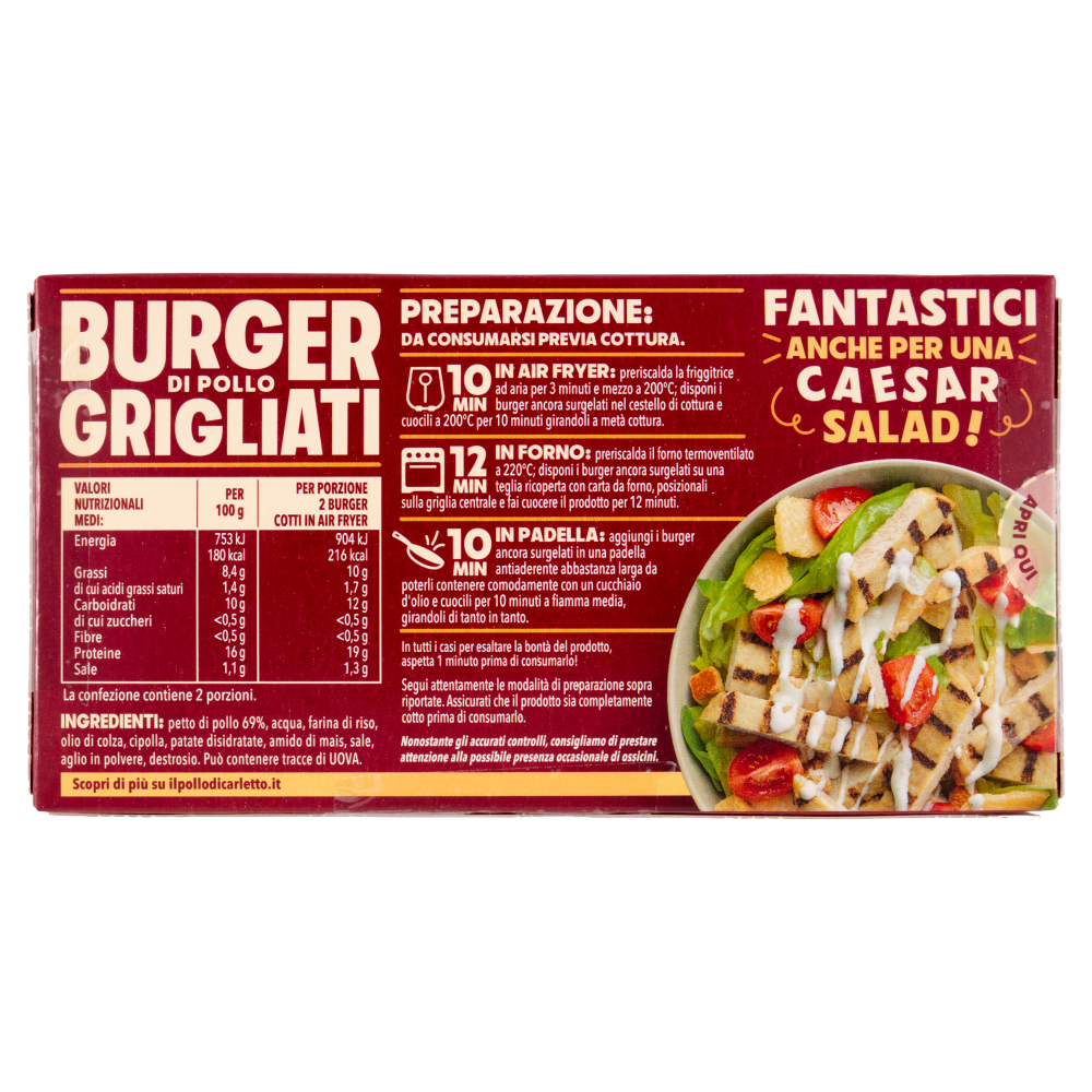 Findus Burger Grigliati di Pollo 240 g