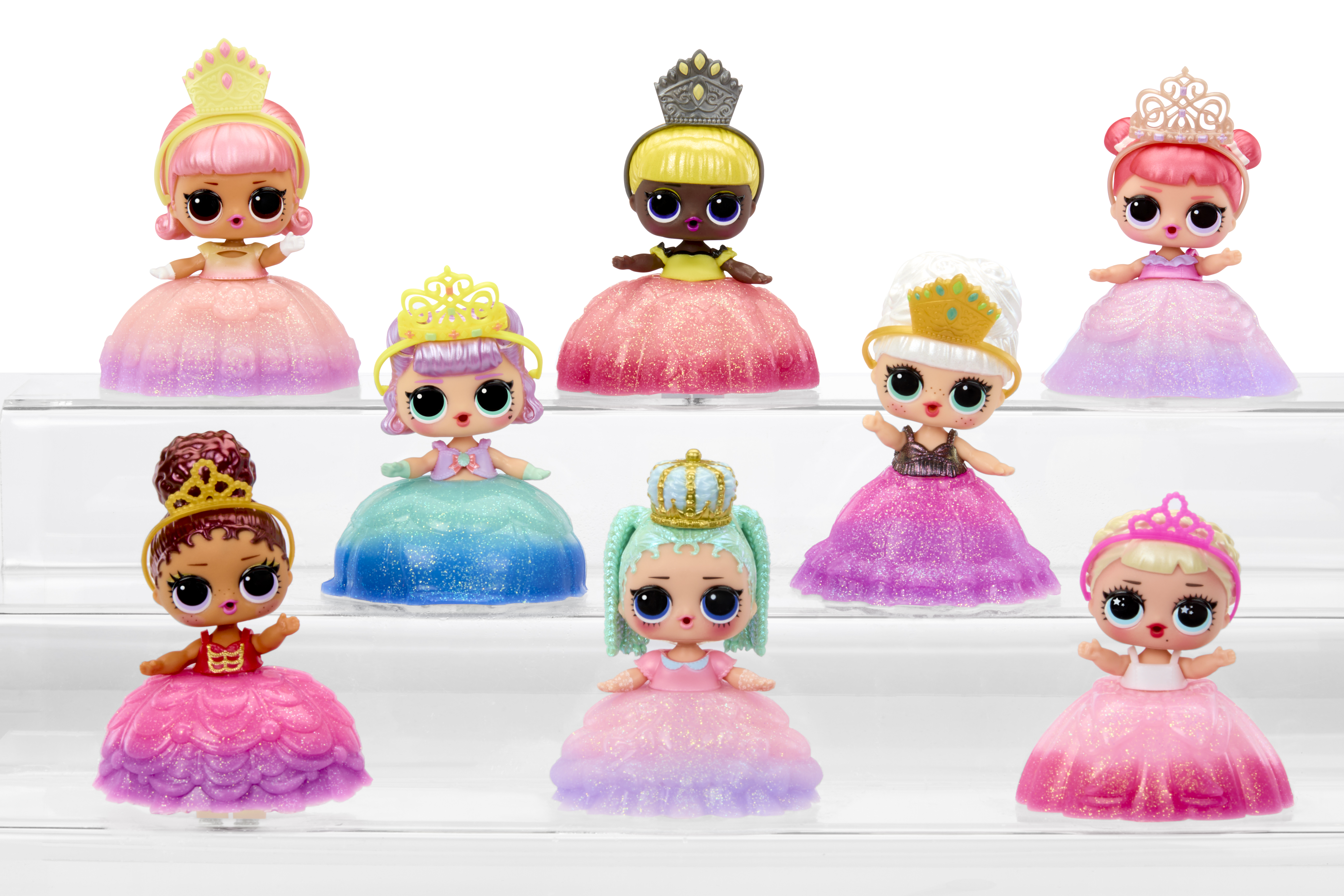 L.O.L. Surprise! Princess Tots - Include 1 Bambola, Confezione sorpresa, 2 Colori per Creare un Abito da Principessa, Colleziona Tutte le 8 Bambole