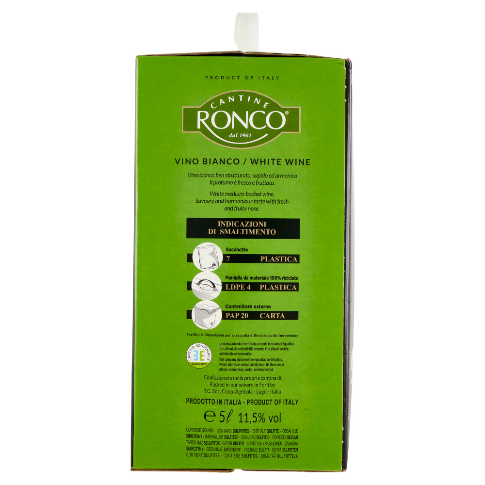 Cantine Ronco Beccaccia Bianco 5 l