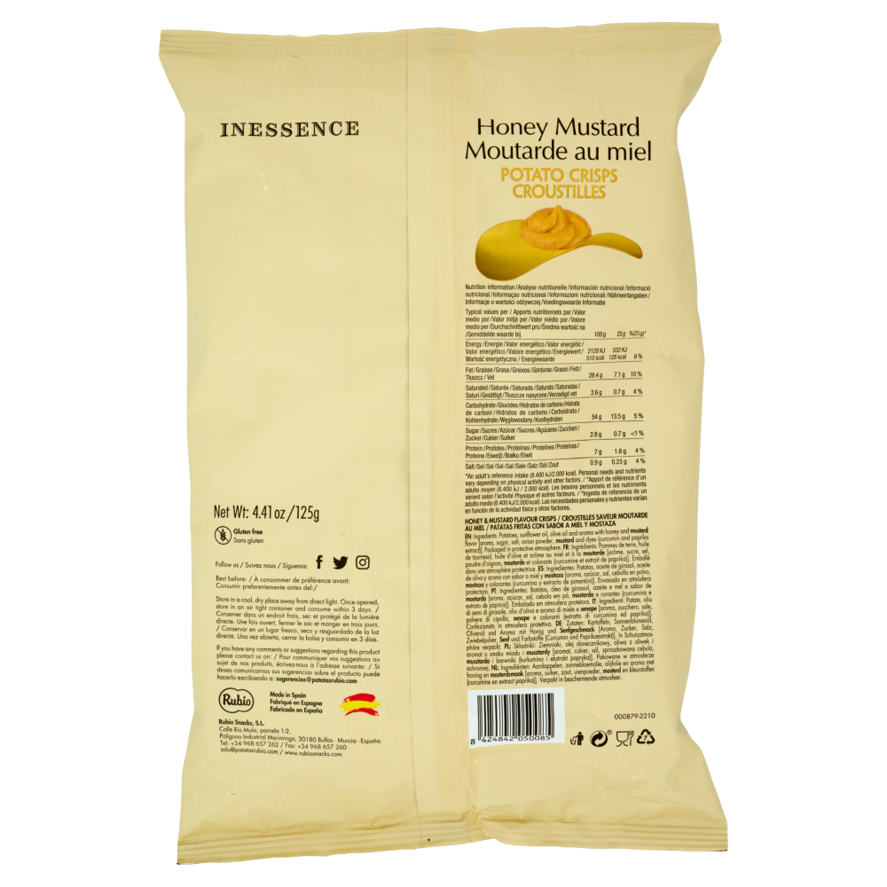 Inessence Honey Mustard Potato Crisps 125 g