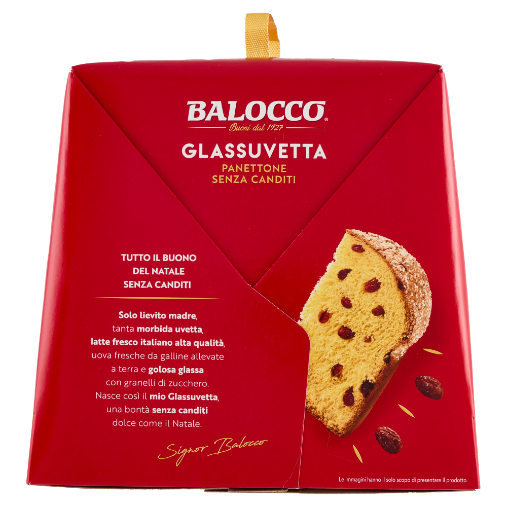 Balocco Glassuvetta Panettone Senza Canditi 750 g