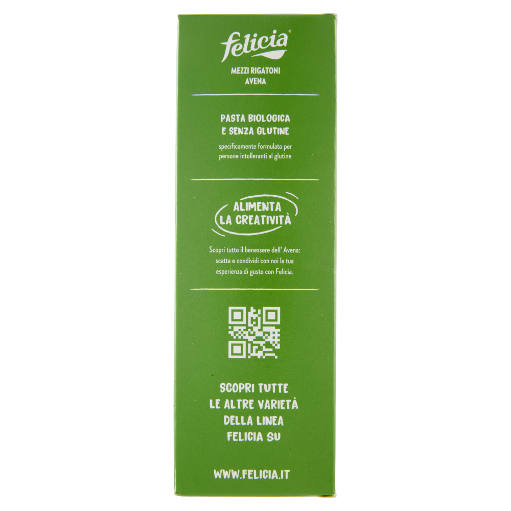 felicia Mezzi rigatoni Avena con Farina di Avena Integrale Bio 340 g