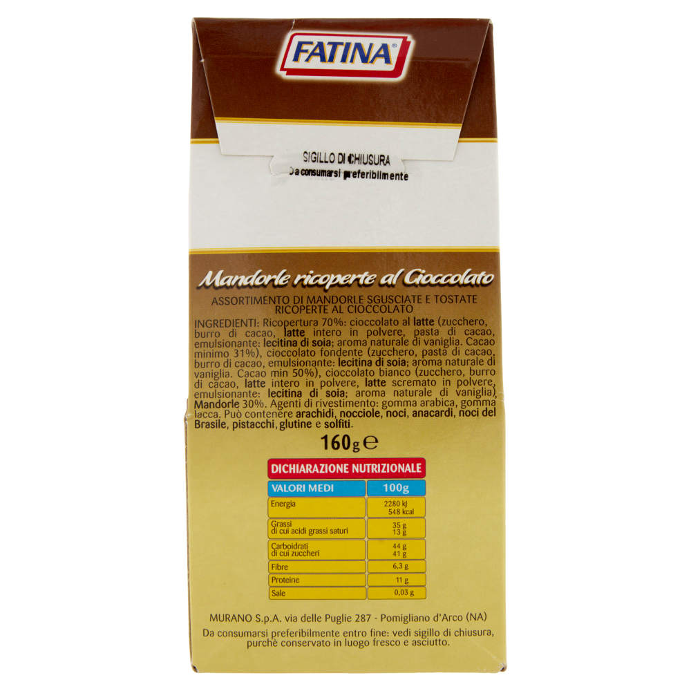 Fatina Mandorle al Cioccolato Bianco, al Latte e Fondente 160 g