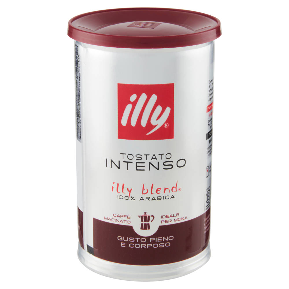 illy Tostato Intenso Caffè Macinato Ideale per Moka 185 g