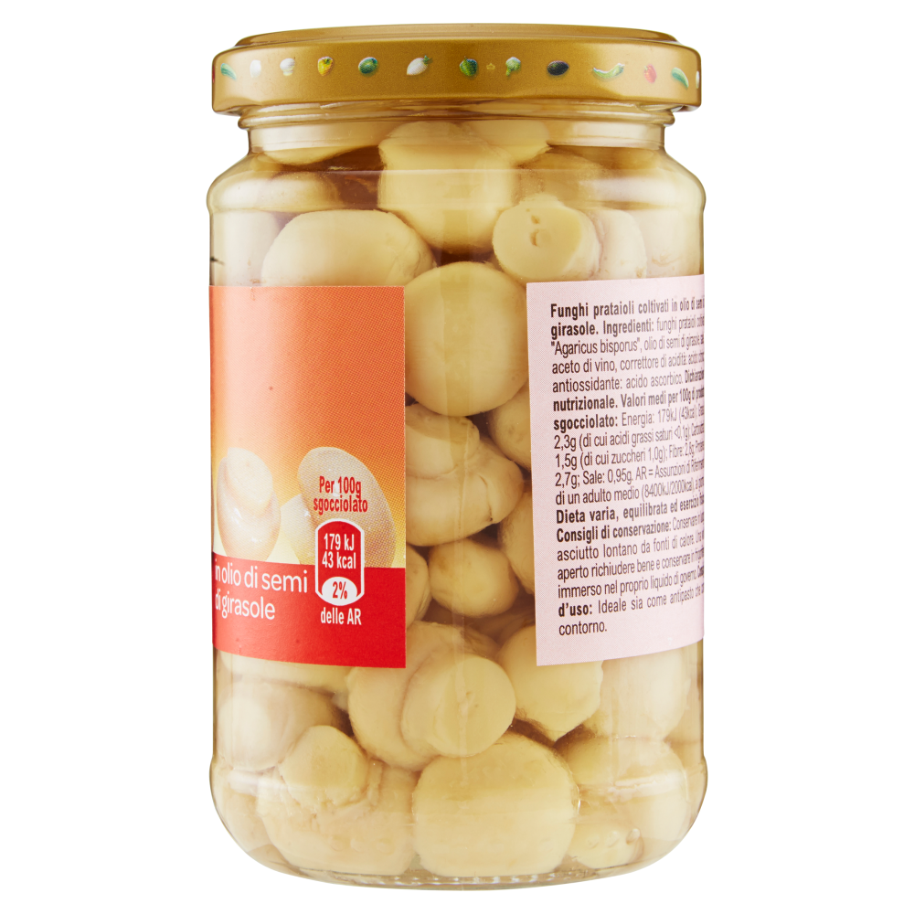 Carrefour Sottolio Funghi in olio di semi di girasole 280 g