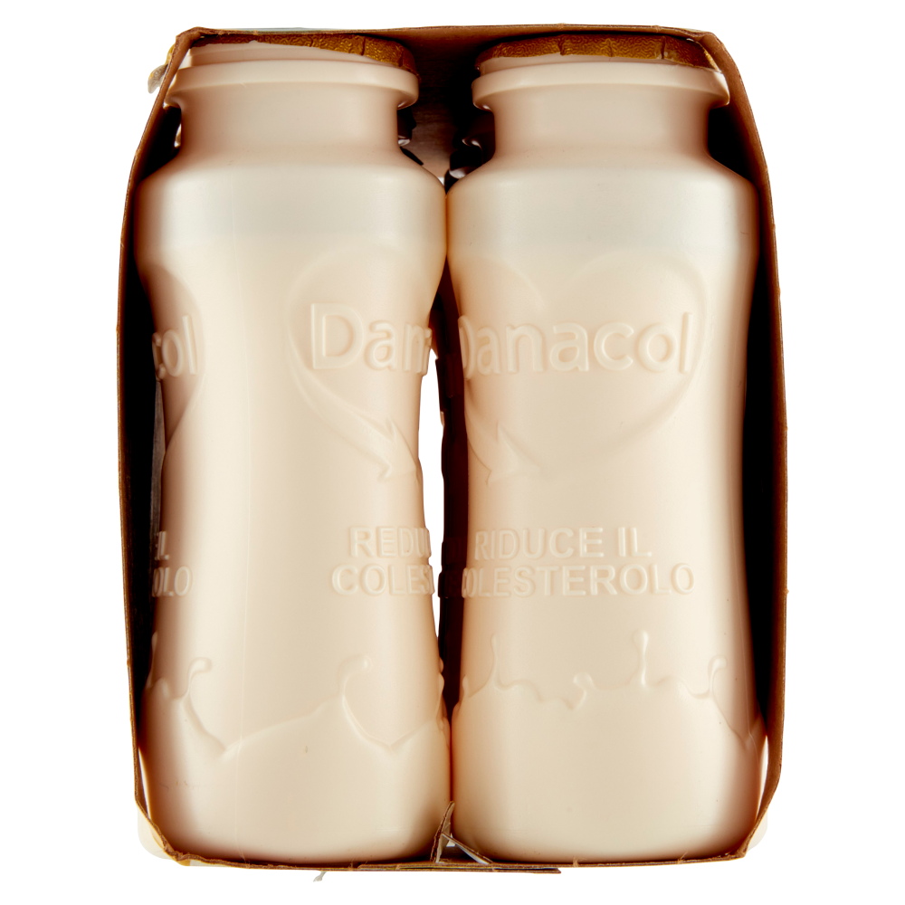 DANACOL Yogurt da bere, Riduce il Colesterolo grazie agli Steroli Vegetali, gusto Ananas, 8x100g