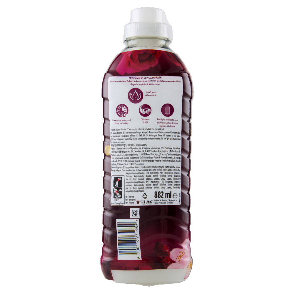 Lenor Ammorbidente Lavatrice Concentrato, Gelsomino Scarlatto e Rose de Mai, 42 Lavaggi 882 ml