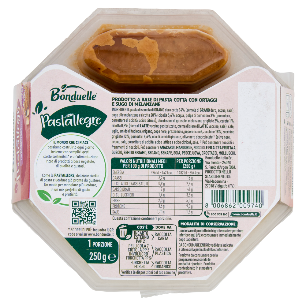 Bonduelle Pastallegre Caserecce con Zucchine e Pomodori 250 g