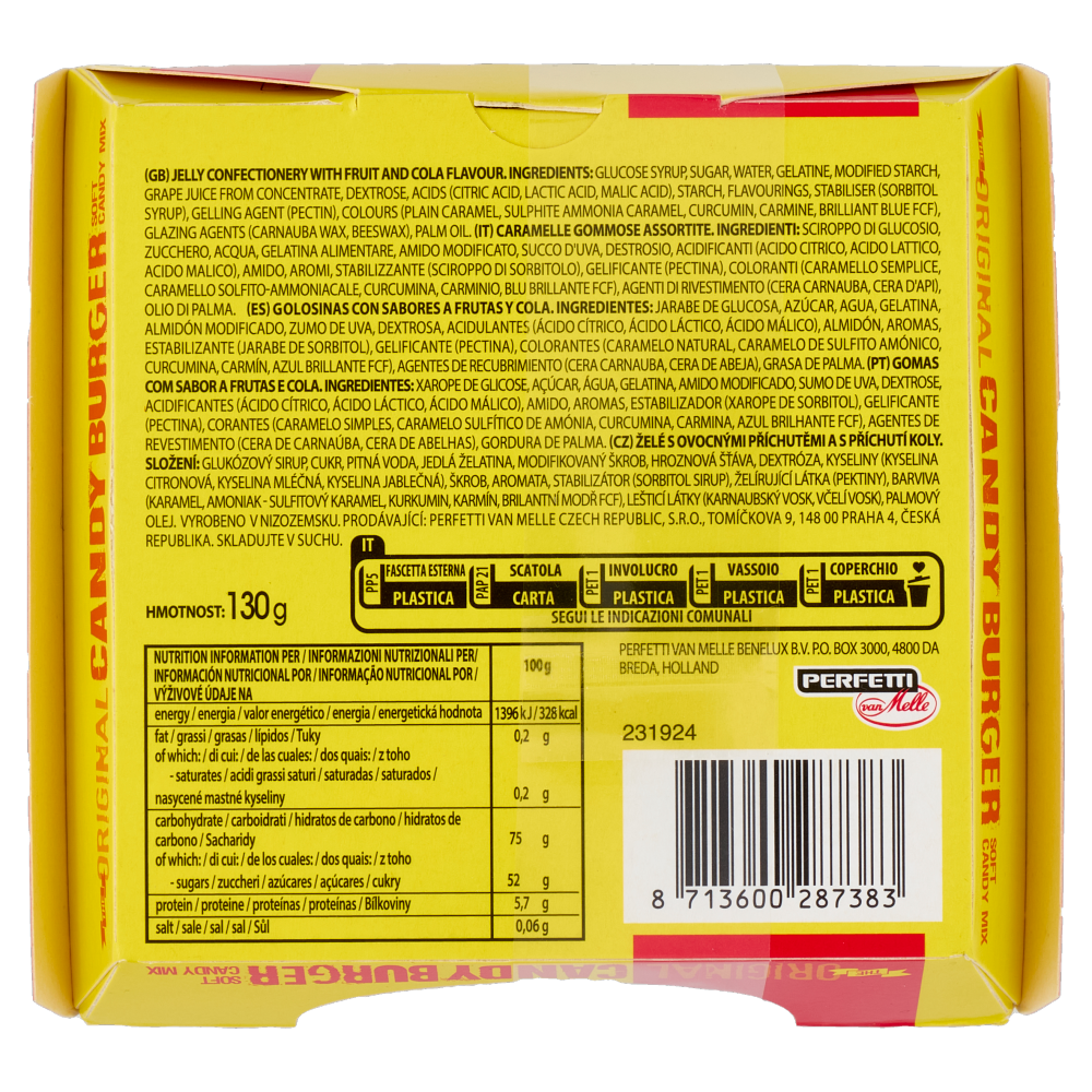 Chupa Chups Original Candy Burger 130 g