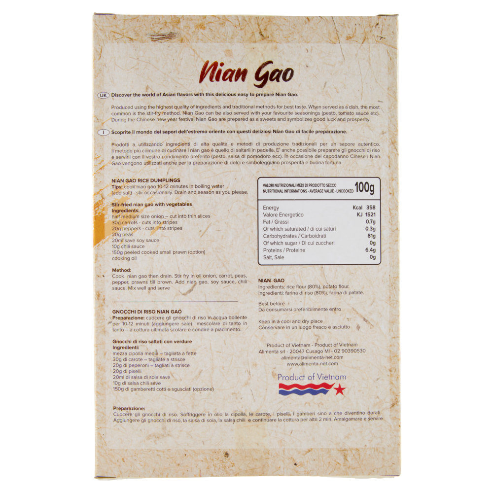 Save Nian Gao Gnocchi di Riso 250 g