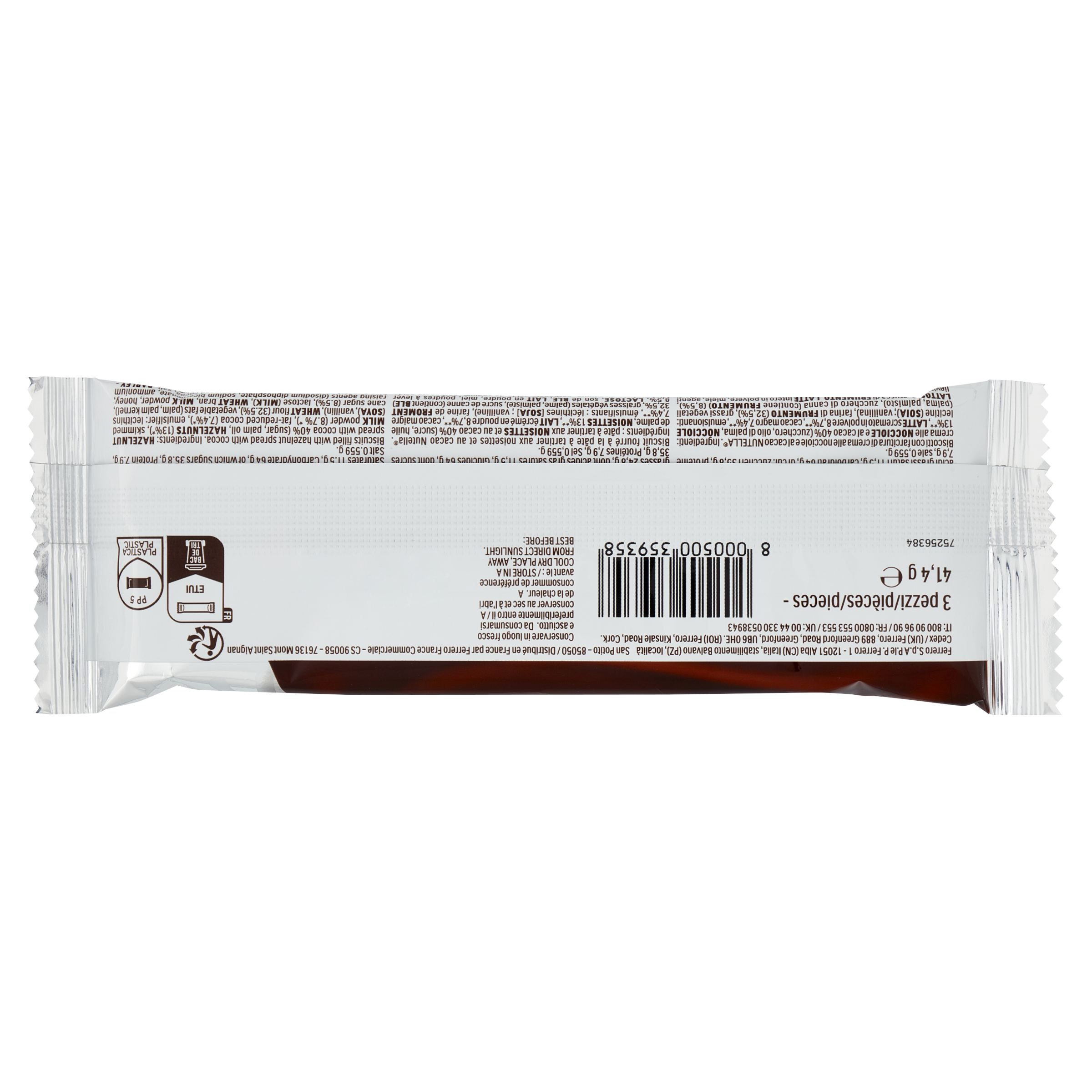 nutella biscuits 3 pezzi 41,4 g