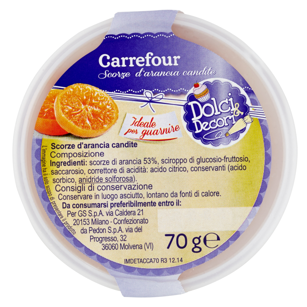 Carrefour Dolci & Decori Scorze d'arancia candite 70 g