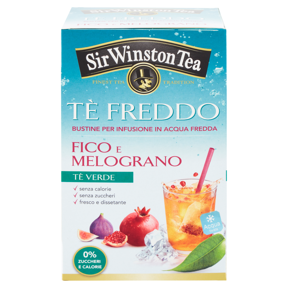 Sir Winston Tea T&egrave; Freddo Fico e Melograno T&egrave; Verde 18 x 2,5 g