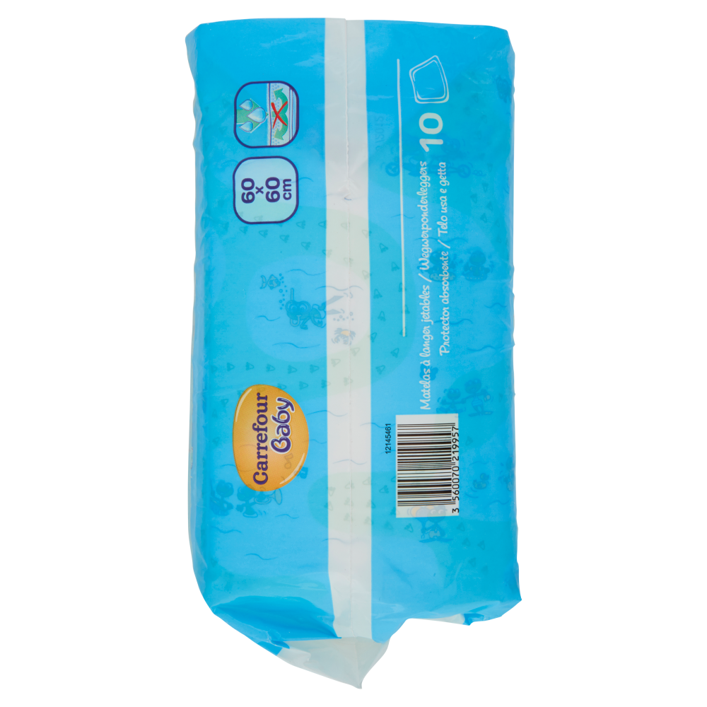 Carrefour Baby Telo usa e getta 60x60 10 pezzi