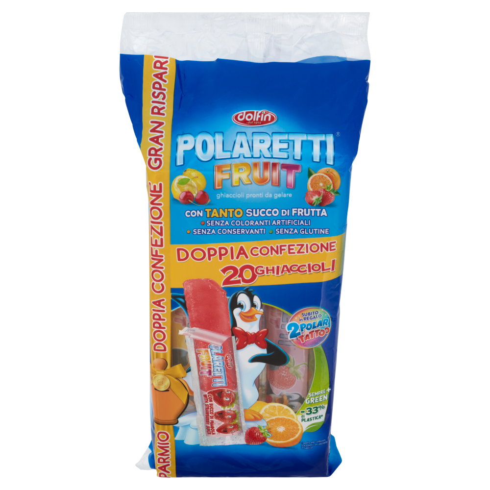 Polaretti Fruit ghiaccioli pronti da gelare 20 Pezzi 840 ml