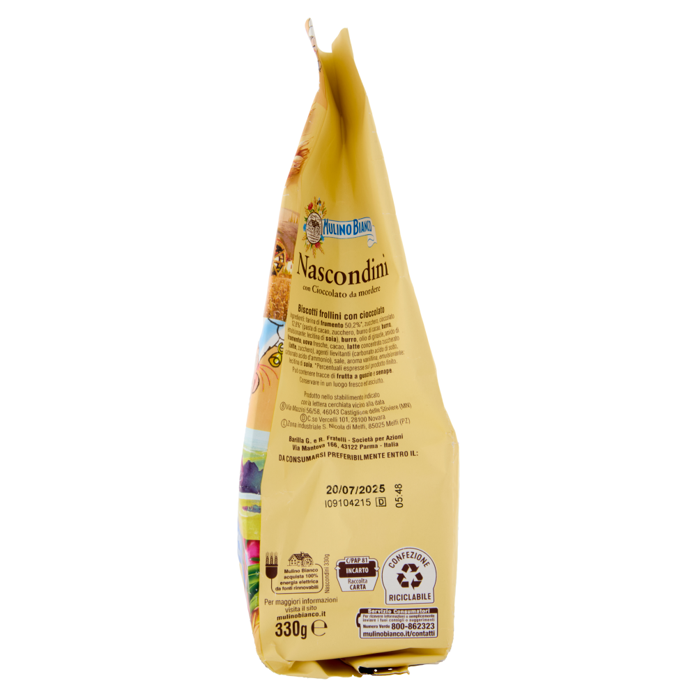 Mulino Bianco Nascondini Biscotti con Cioccolato da Mordere 330g