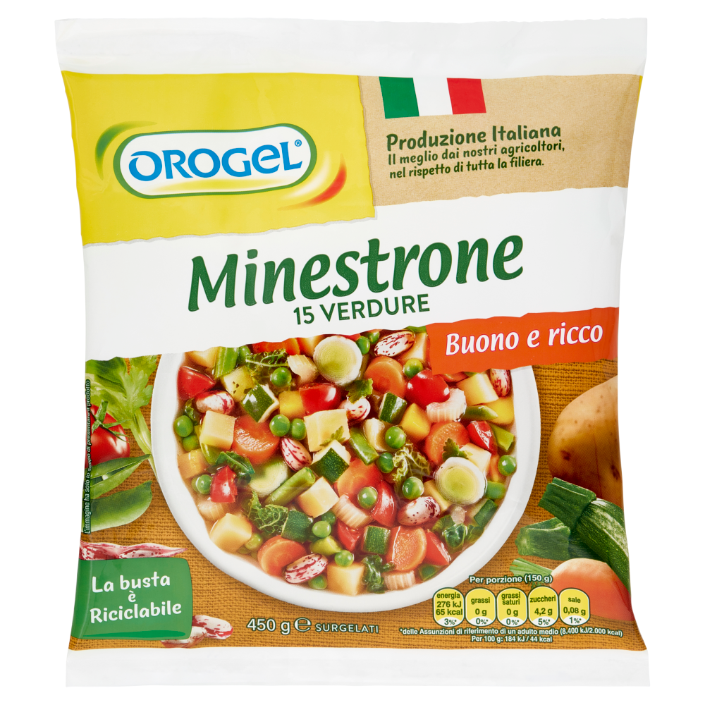 Orogel Minestrone 15 Verdure Surgelati 450 g