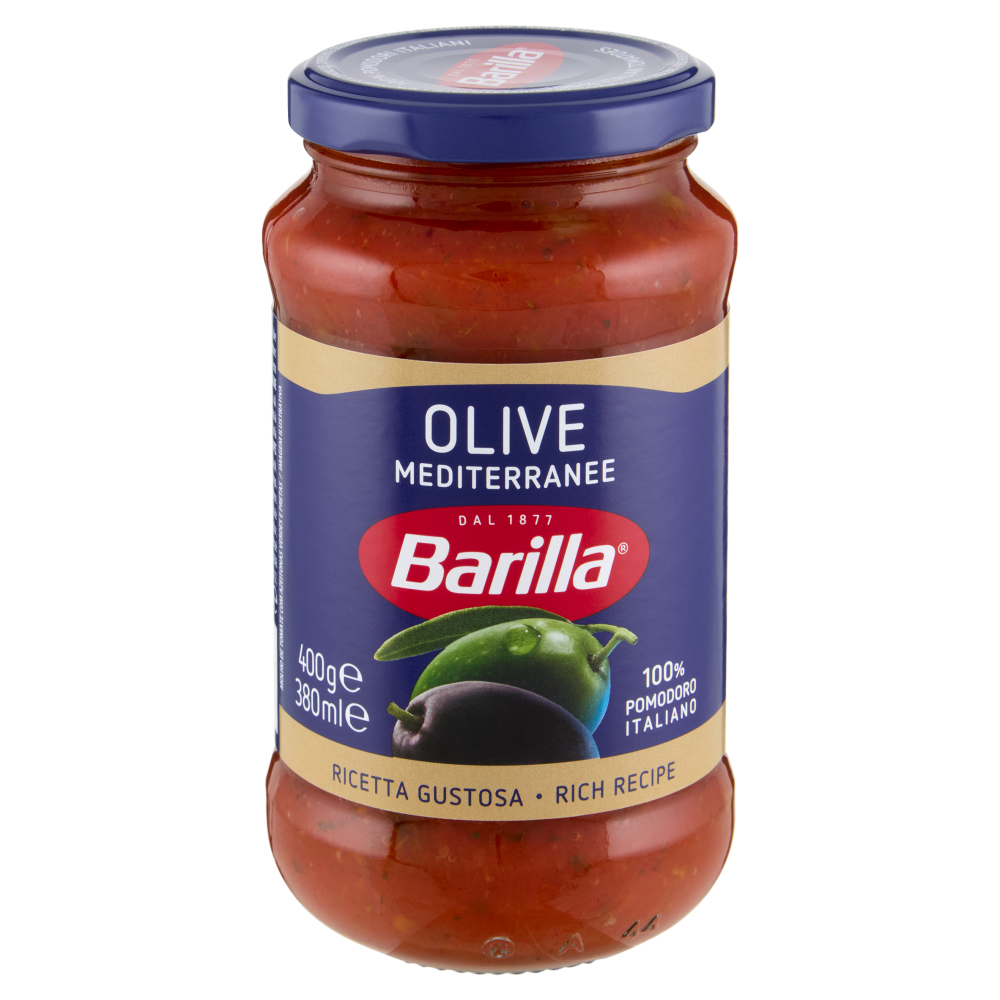 Barilla Sugo Olive 100% Pomodoro Italiano Condimento per Pasta 400g