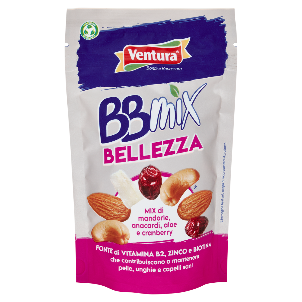 Ventura BBmix Bellezza Mix di mandorle, anacardi, aloe e cranberry 150 g