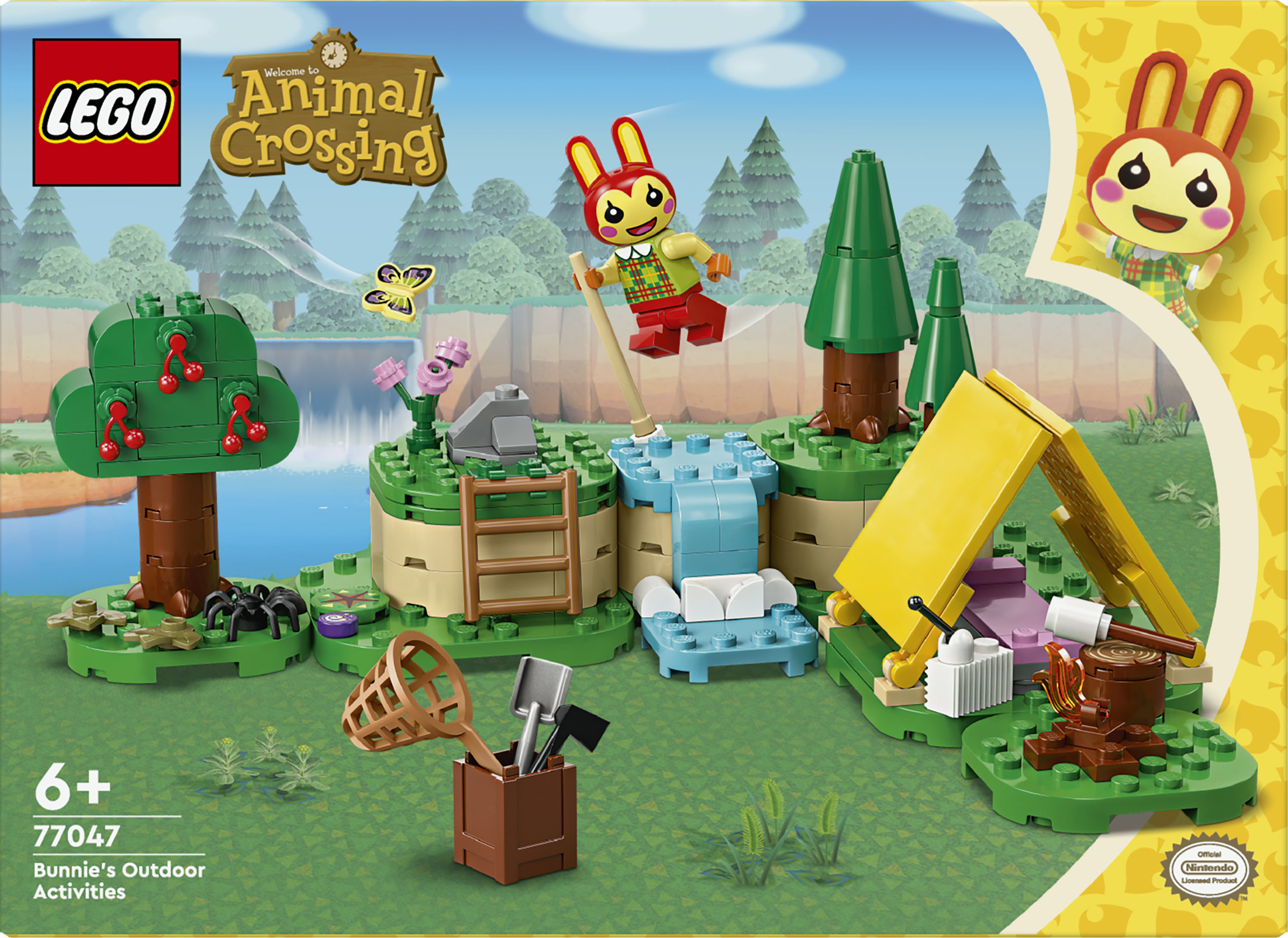 LEGO Animal Crossing 77047 Bonny in Campeggio, Giochi Creativi per Bambini 6+ con Coniglietto Giocattolo e Tenda da Costruire