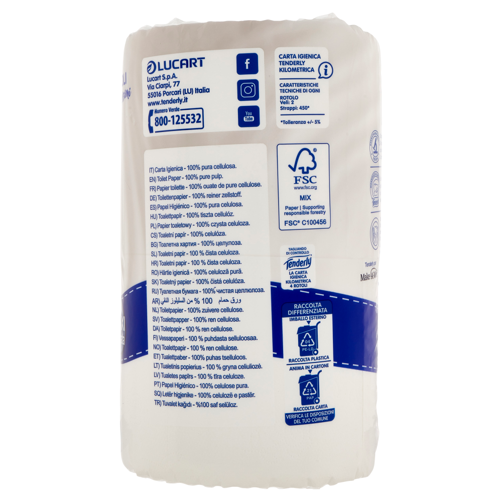 Tenderly Kilometrica Rotoli Lunghissimi 4 pz