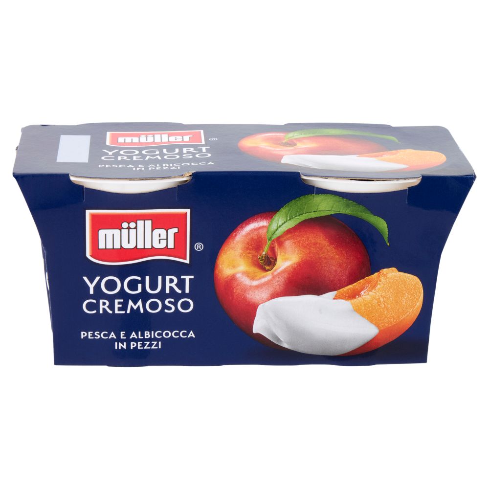 müller Yogurt Cremoso Pesca e Albicocca in Pezzi 2 x 125 g